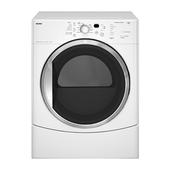 Kenmore 8757 - 6.7 cu. Ft. HE2 Electric Dryer Quick Start Manual