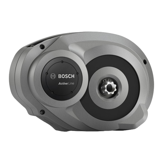Bosch Performance Line Manuals
