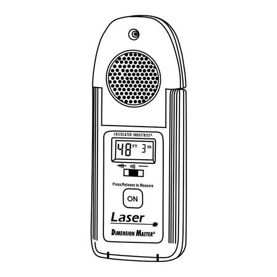 Calculated Industries Laser
DIMENSION
MASTER 3336 User Manual