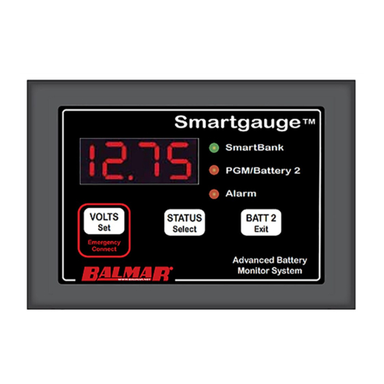 User Manuals: Balmar Smartgauge Battery Monitor