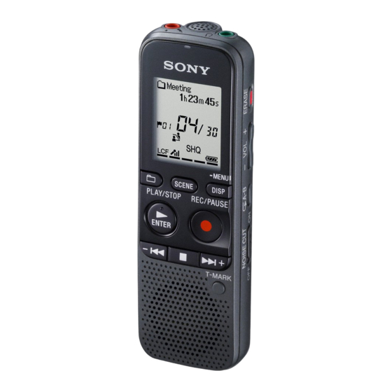 Sony PX312 Digital Voice Recorder Manuals