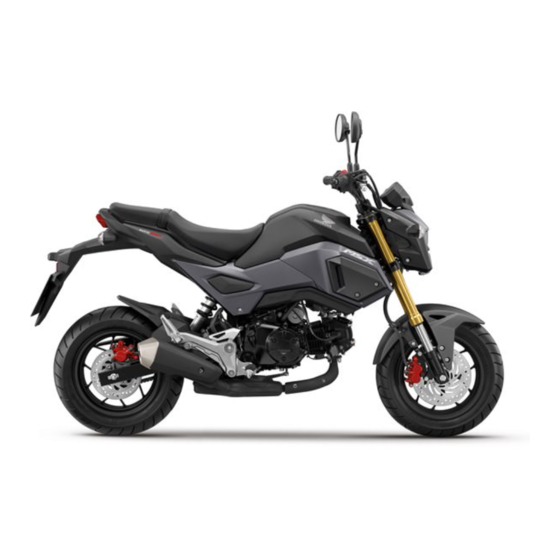 Honda MSX125 2017 Owner's Manual