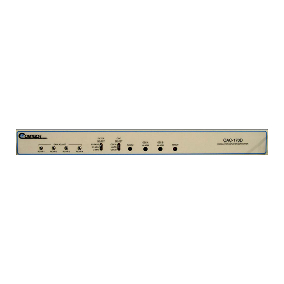 Comtech EF Data OAC-170D Quick Start Manual