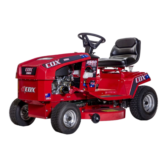 COX 3500 Series Owner/Operator's Manual & Parts List