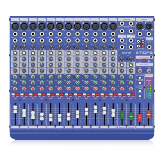 Midas DM16 Quick Start Manual