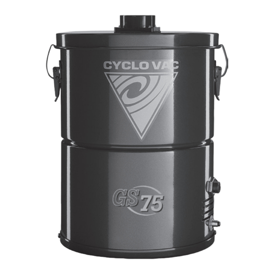 Cyclo Vac GS 75 Owner's Manual