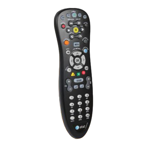 AT&T U-verse TV Standard Remote Control User Manual