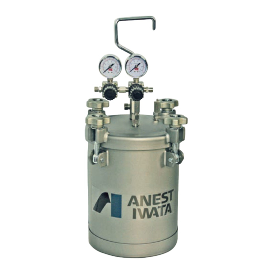 Anest Iwata PET-10 Pressure Tank Manuals