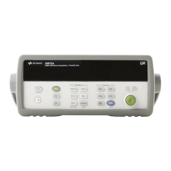 Keysight Technologies 34972A Manual