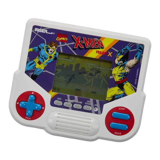 Tiger Electronics Marvel X-Men Project X Quick Manual