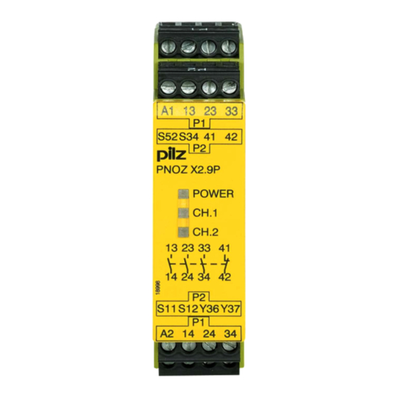 Pilz PNOZ X2.9P Operating Instructions Manual