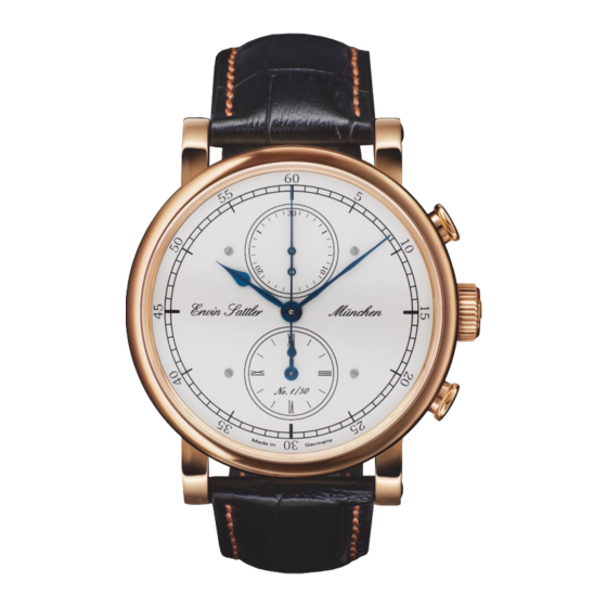 Erwin Sattler CHRONOGRAPH BRONZE Manual