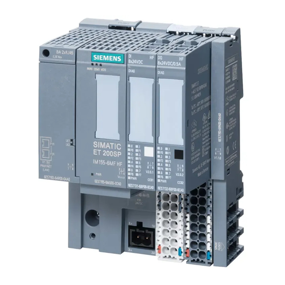 Siemens SIMATIC NET ET 200SP Operating Instructions Manual