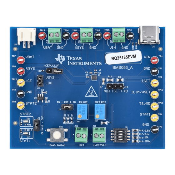 Texas Instruments BQ25185EVM User Manual