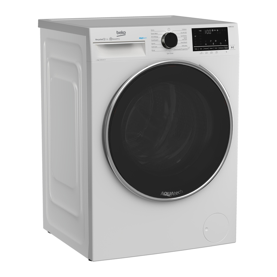 Beko B5W5841AW - Freestanding 8kg 1400rpm Washing Machine Manual