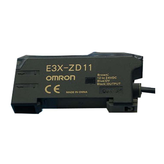 Omron E3X-ZD Instruction Sheet