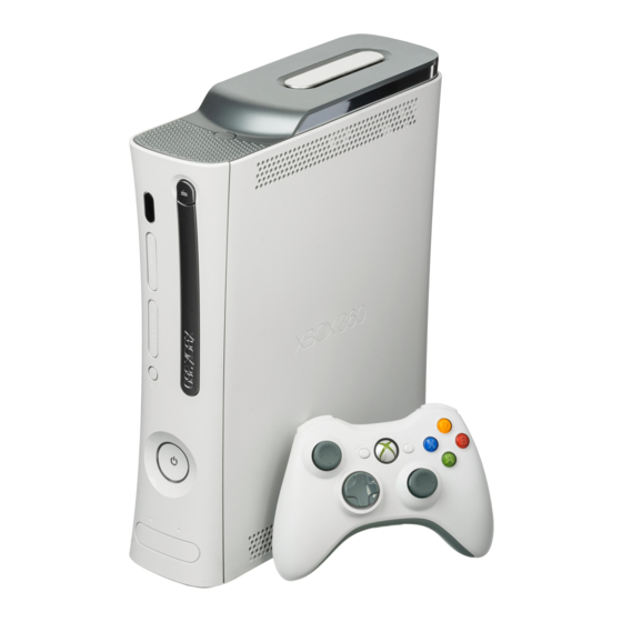 Microsoft Xbox 360 Pro Manuals