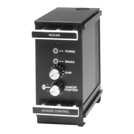 Warner Electric MCS-203 Installation & Operation Instructions