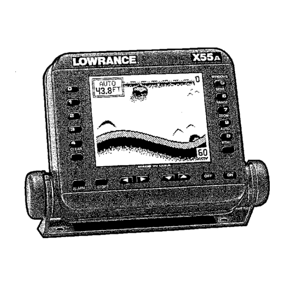 Lowrance X-55A Installation And Operation Instructions Manual