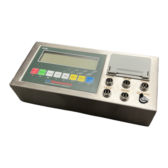User Manuals: USA Measurements US-M5 Indicator