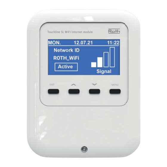 Roth WiFi Internet module Installation Manual