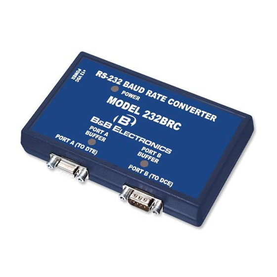 B&B Electronics RS-232 Baud Rate Converter CE 232BRC Product Manual
