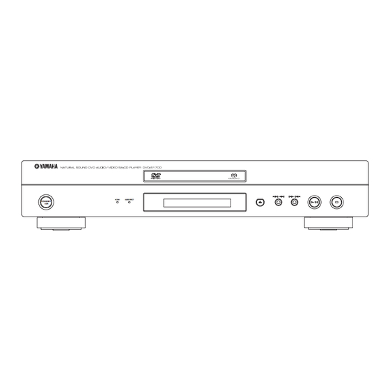 User Manuals: Yamaha DVD-S1700B DVD/CD/SACD Player