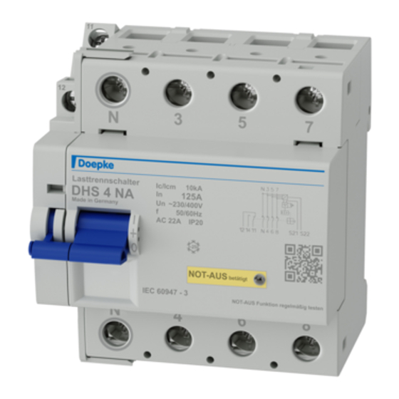 Doepke DFS 4 NA Series Installation And Operating Instructions