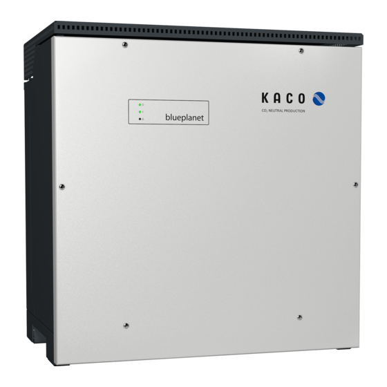 Kaco BLUEPLANET GS 92.0 TL3-S B1 WM OD IIGL Manual