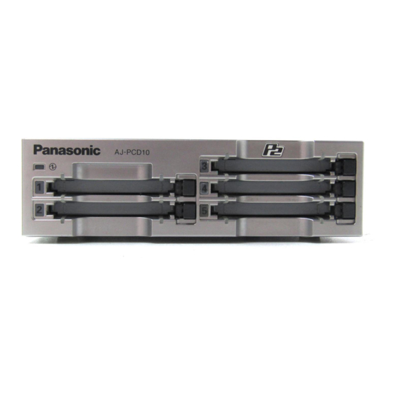 Panasonic AJ-PCD10P Manuals