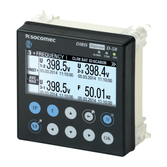 socomec DIRIS Digiware D-50 Instruction Manual