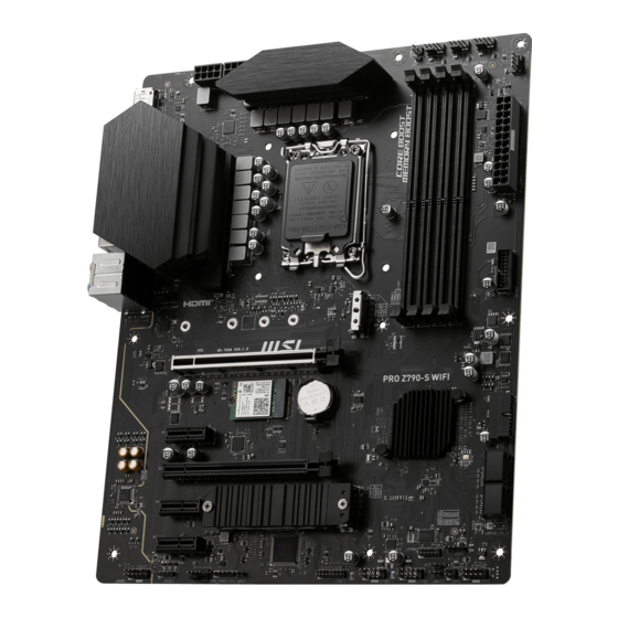 MSI PRO Z790-S WIFI Manuals