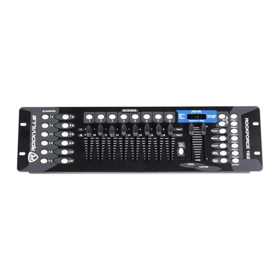 Rockville ROCKFORCE 192 - DMX Controller Manual