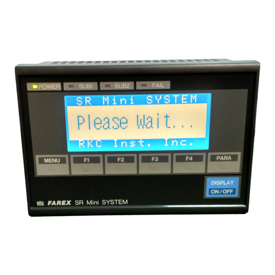 RKC INSTRUMENT FAREX SR MINI SYSTEM Manuals