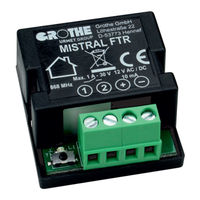 GROTHE MISTRAL FTR Instructions For Installation And Operation Manual