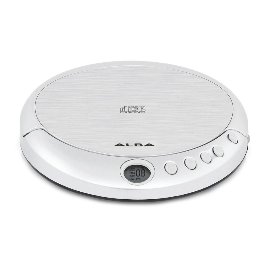 Alba CCD431 - Personal CD Player Manual