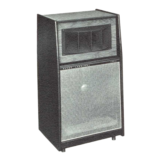 Altec Lansing 1203A SPEAKER SYSTEMS Manual