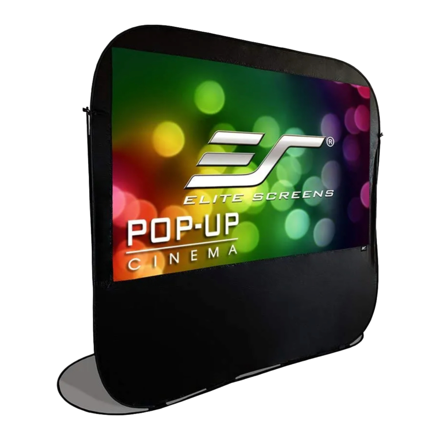 Elite Screens Pop-Up Cinema Series, Pop-up Cinema POP92H Manual