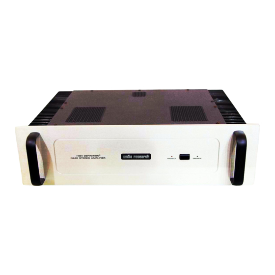 Audio Research D240 Owner's Manual