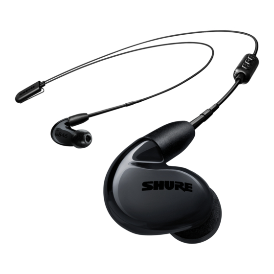 Shure SE846 Instruction Manual