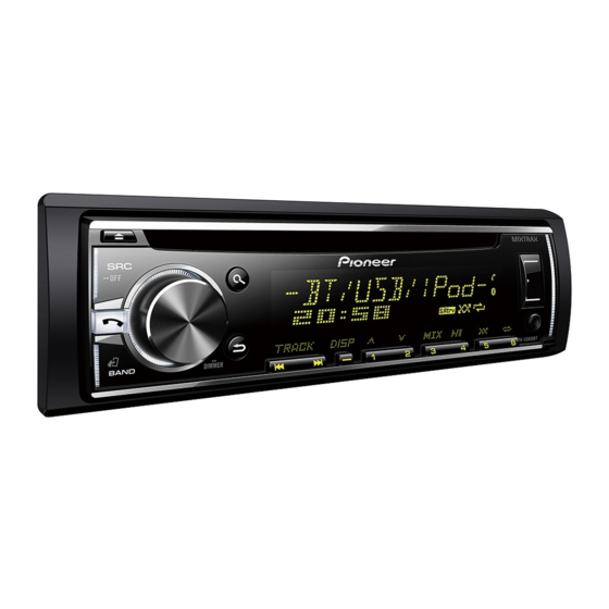 Pioneer DEH-X5800BT Quick Start Manual