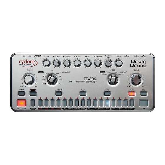 Cyclone Analogic Drum Drone TT-606 Operation Manual
