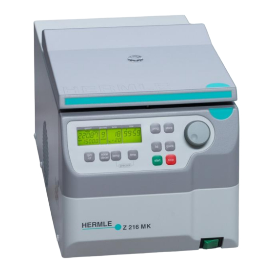 Hermle Z 216 MK Operating Manual