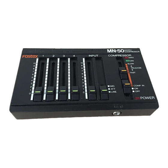 Fostex MN-50 Owner's Manual