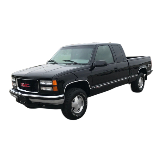 GMC 1996 Sierra Owner's Manual