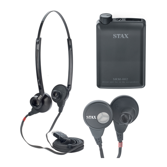 STAX SRS-002 User Manual