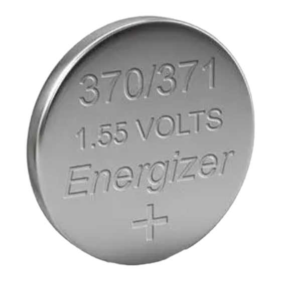 Energizer 371 Product Data Sheet