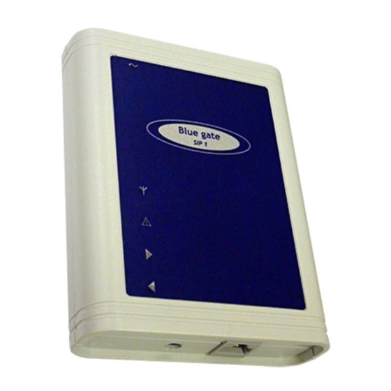 Alphatech BlueGate SIP 1 Installation And Setup Manual