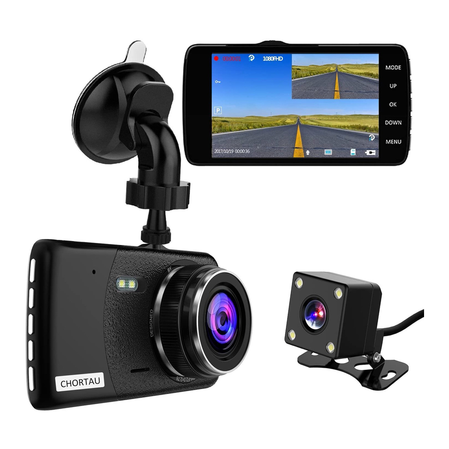 CHORTAU BT002 Full HD 1080P 4 Inch Dual Lens Dash Cam Manual