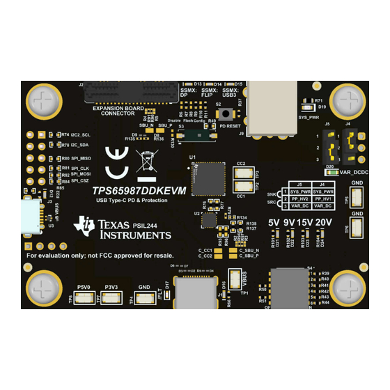 Texas Instruments TPS65987DDKEVM User Manual